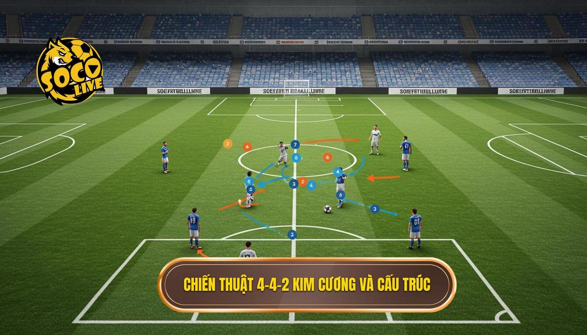 1. Cấu trúc và Bản chất của Chiến thuật 4-4-2 Kim Cương